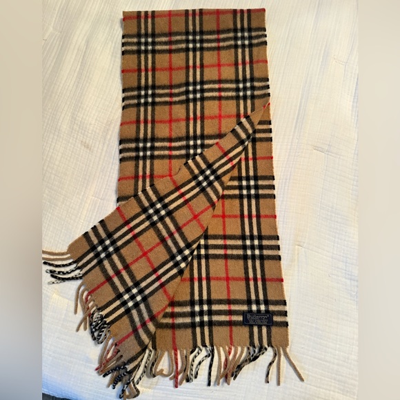 Vintage Burberry Scarf 100% Cashmere classic nova check print - Picture 2 of 11